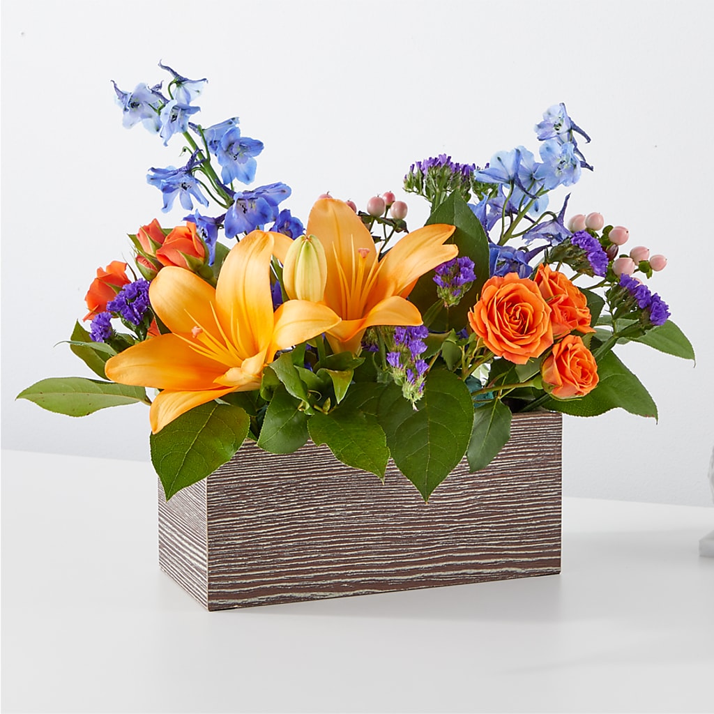 Radiant Citrus Box Bouquet – Bruce Philp Florist, Windsor ON