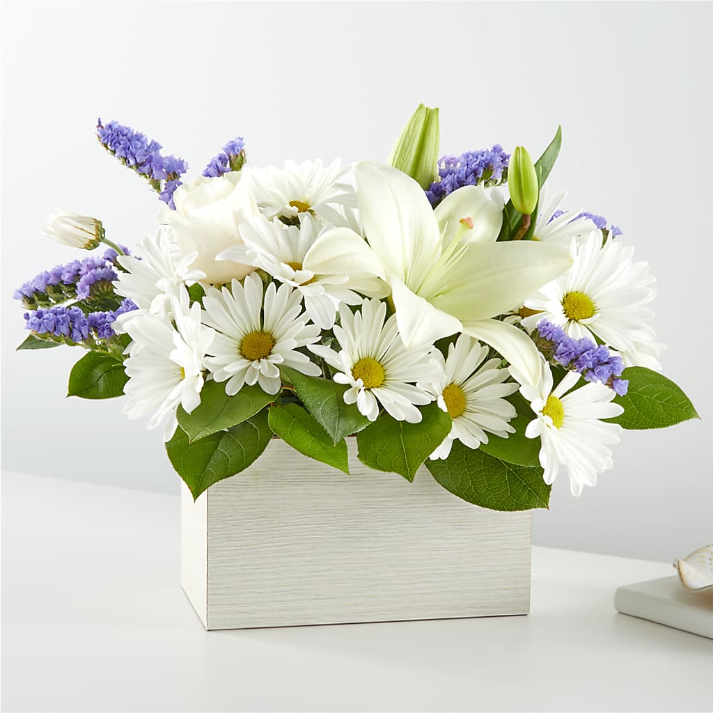 Beyond Blue Box Bouquet – Bruce Philp Florist, Windsor ON