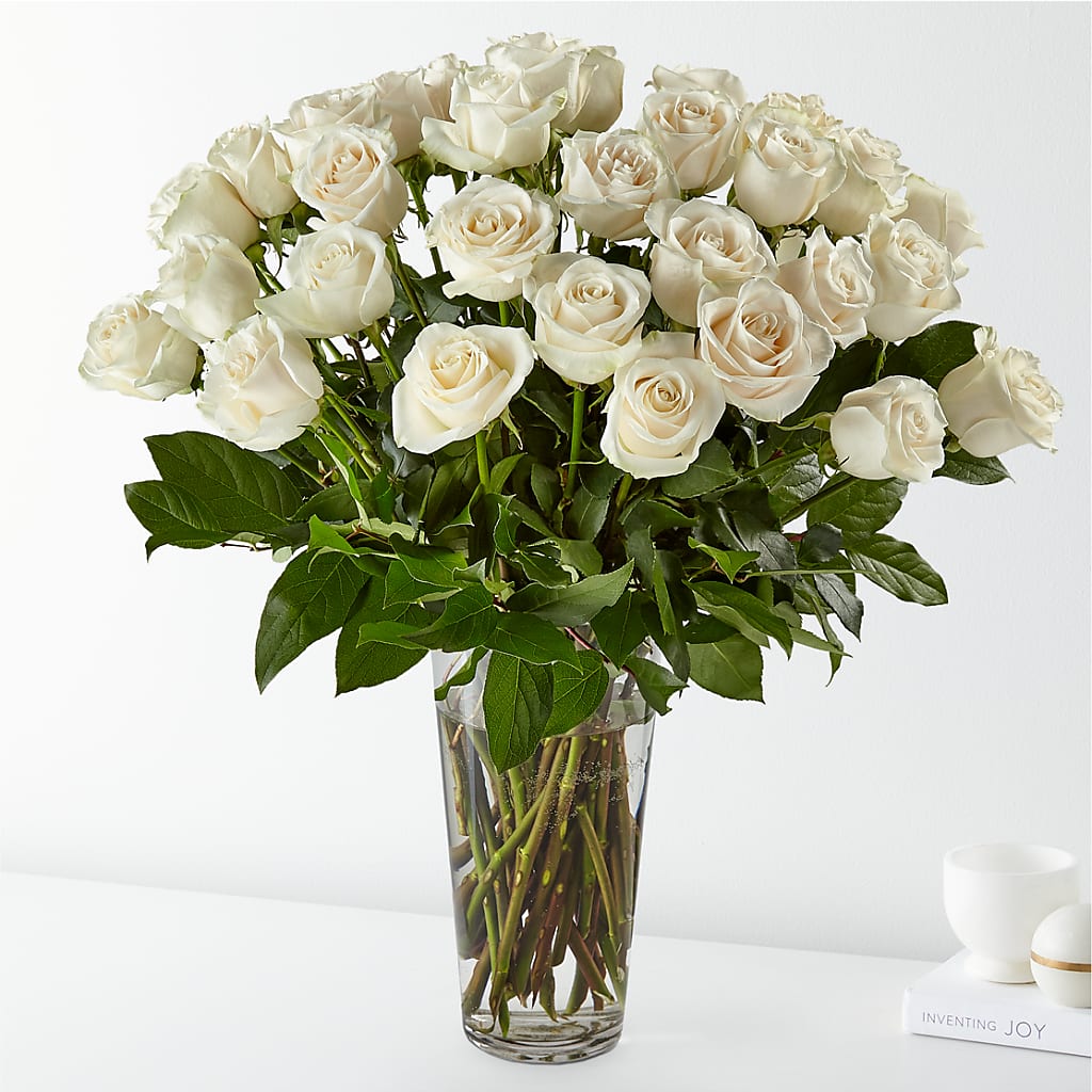 Long Stem White Rose Bouquet – Bruce Philp Florist, Windsor ON