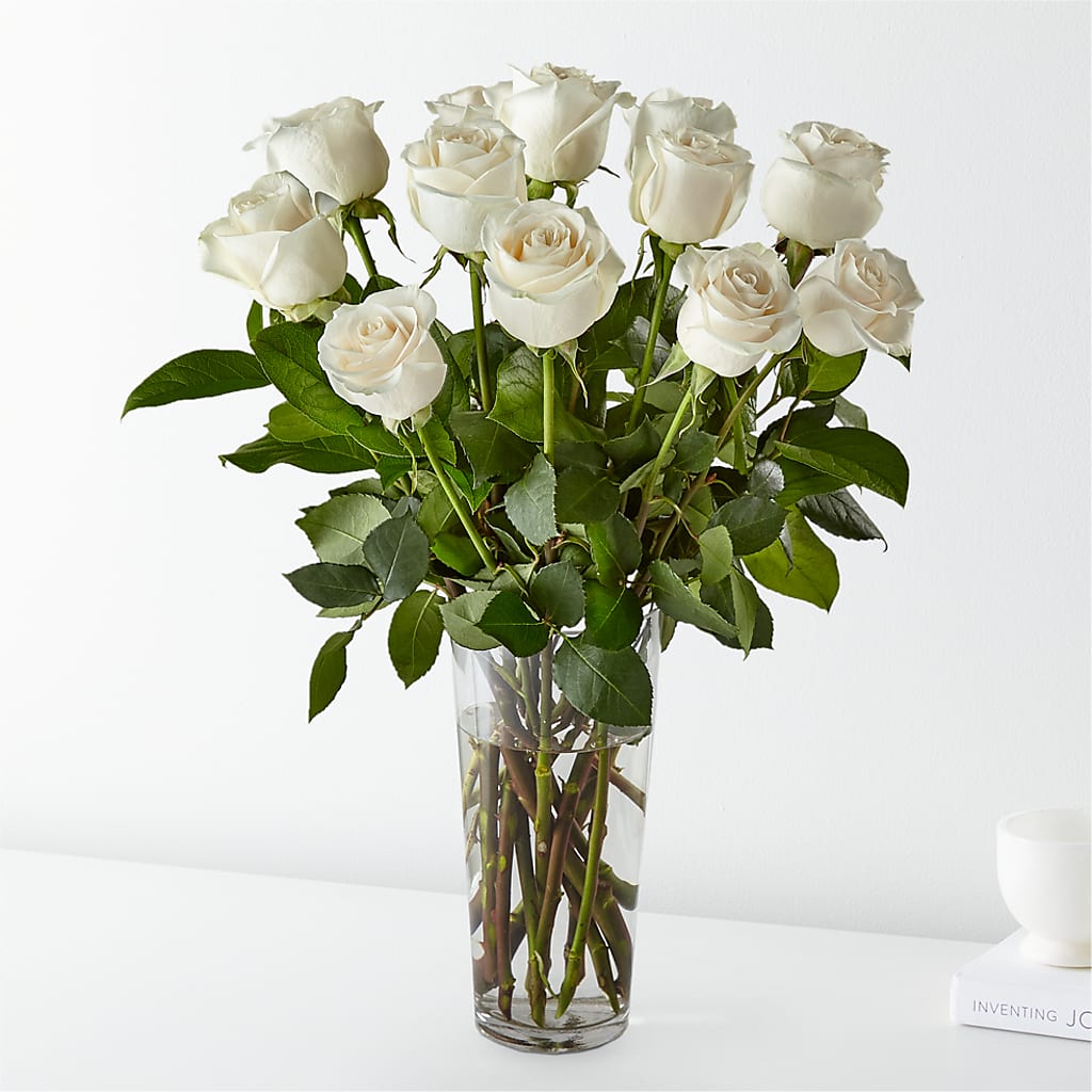 Long Stem White Rose Bouquet – Bruce Philp Florist, Windsor ON