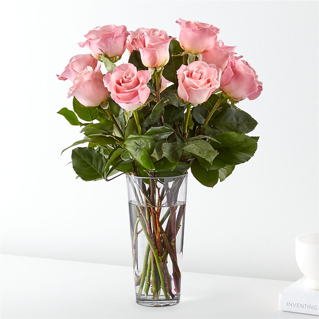 Long Stem Pink Rose Bouquet – Bruce Philp Florist, Windsor ON