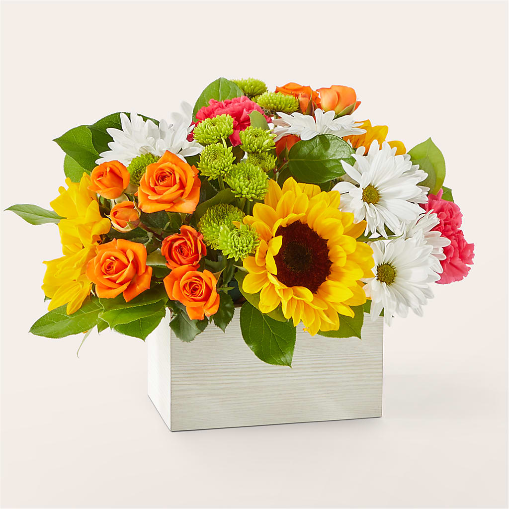 Sun-drenched Blooms Box Bouquet – Bruce Philp Florist, Windsor ON