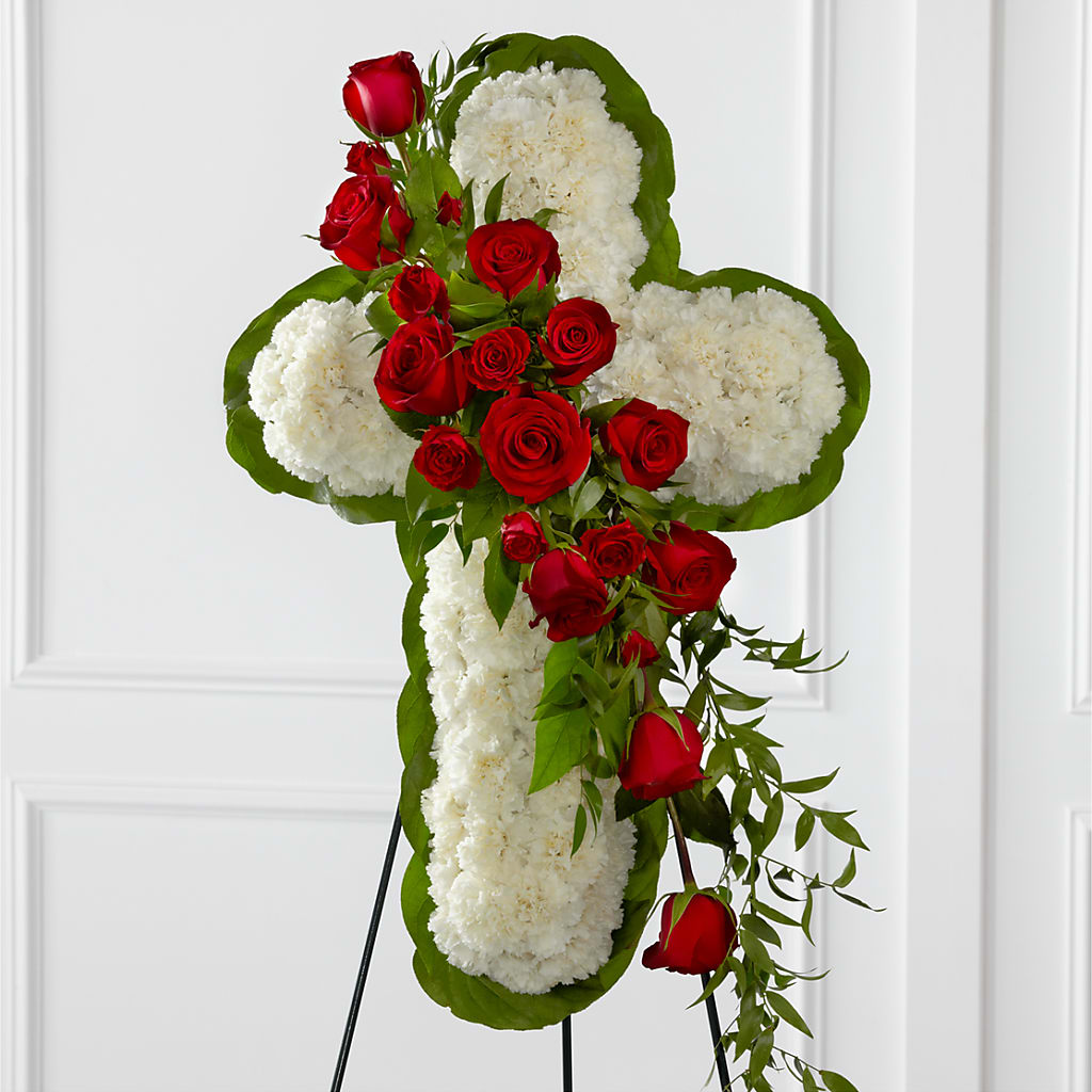 Floral Cross Easel – Bruce Philp Florist, Windsor ON