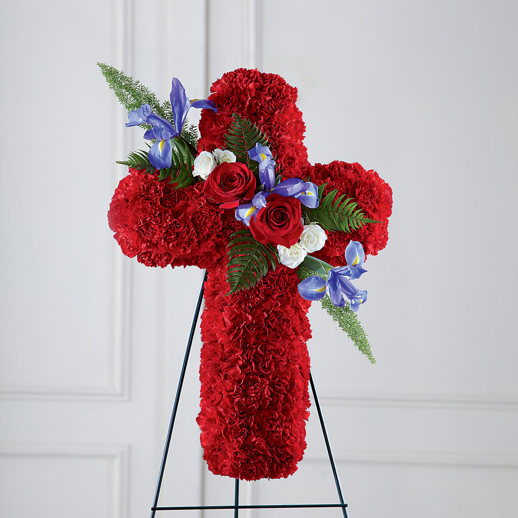 Faithful Hero Floral Cross – Bruce Philp Florist, Windsor ON
