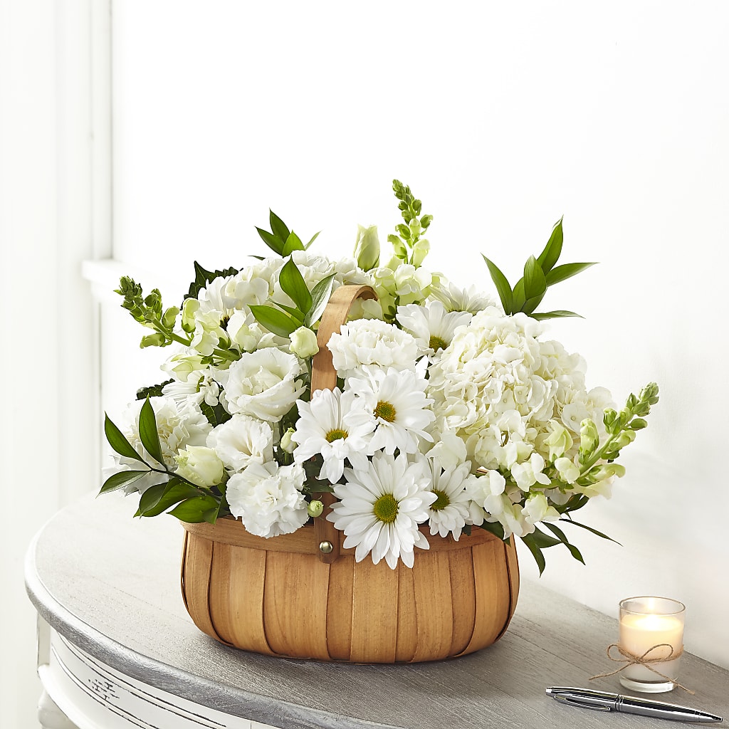 Pure Ivory Basket – Bruce Philp Florist, Windsor ON