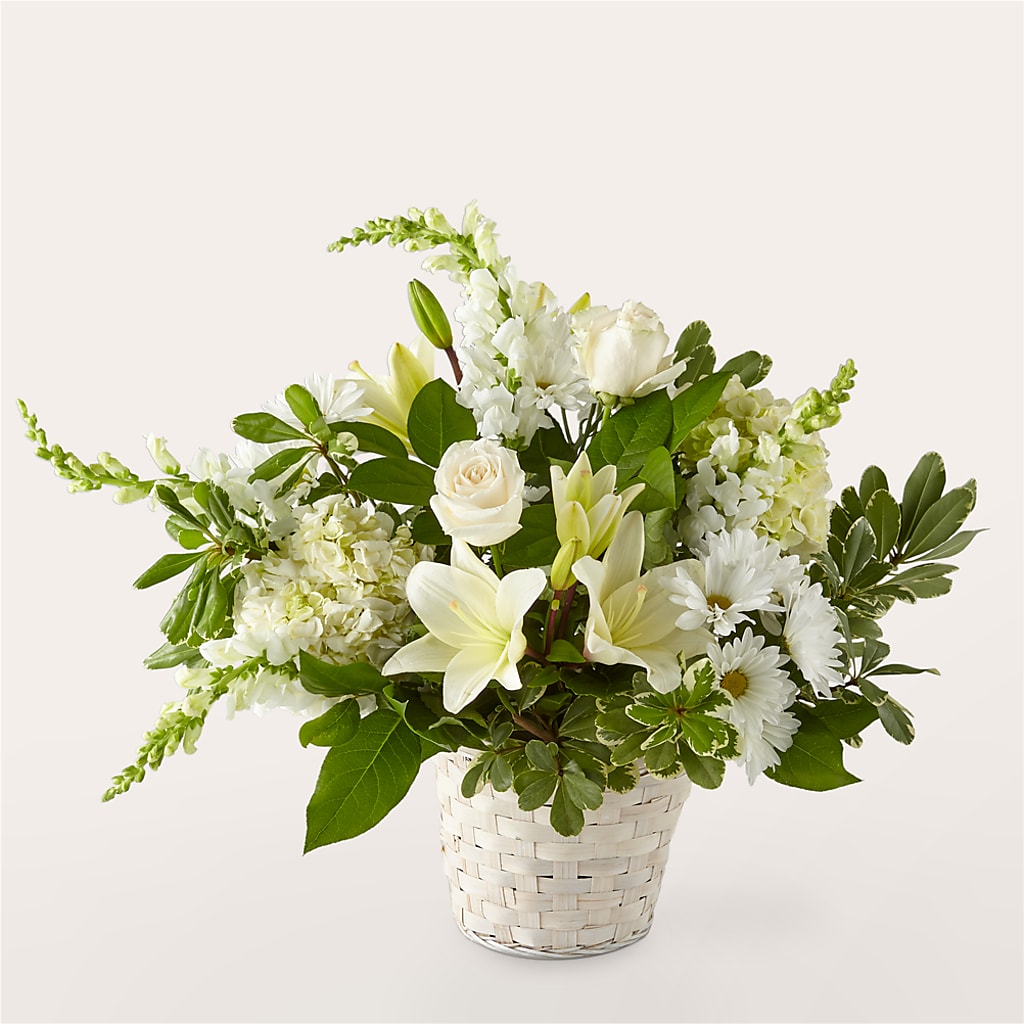Ivory Elegance Floral Basket – Bruce Philp Florist, Windsor ON