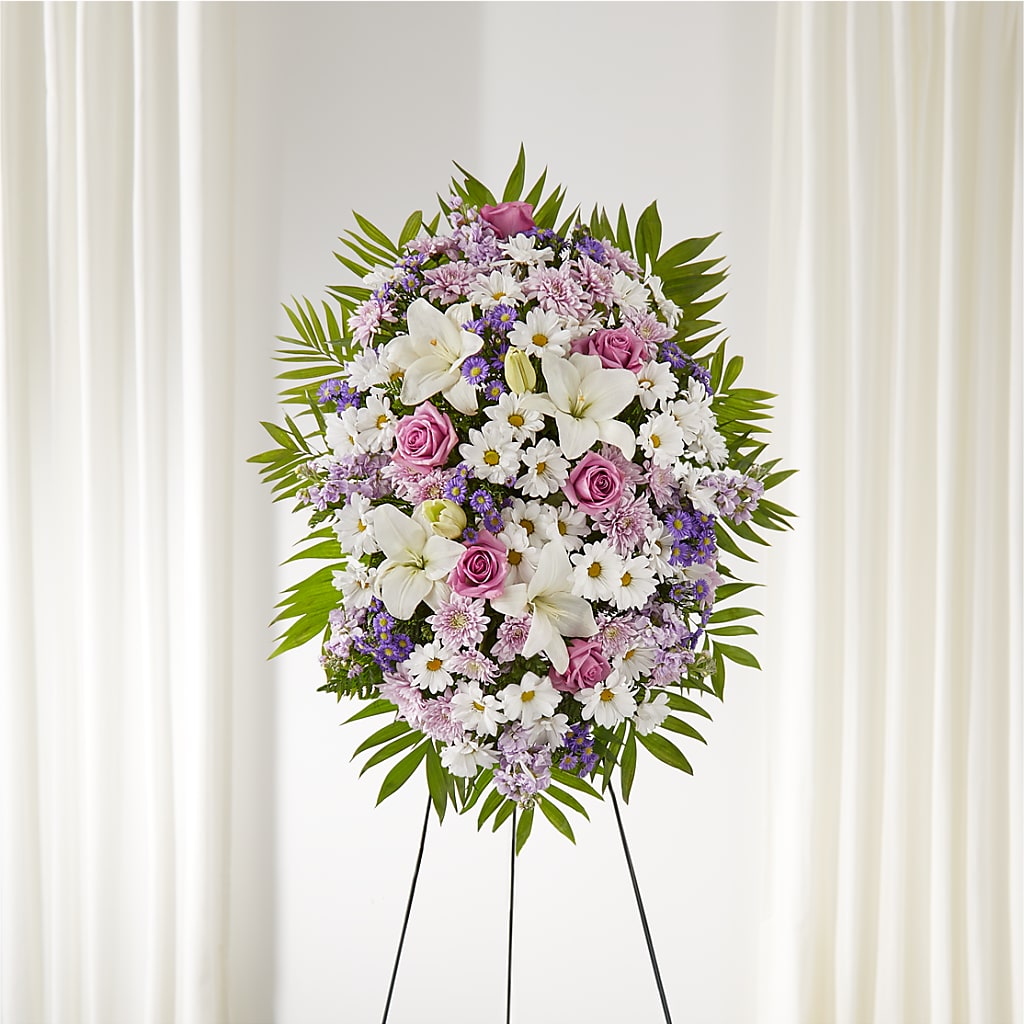 Surrounded by Love Standing Spray – Bruce Philp Florist, Windsor ON