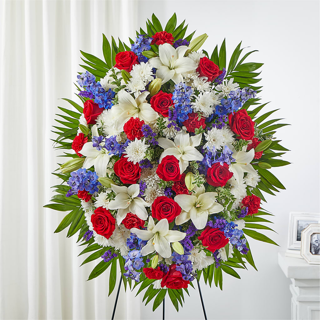 Cherished Service Standing Spray – Bruce Philp Florist, Windsor ON