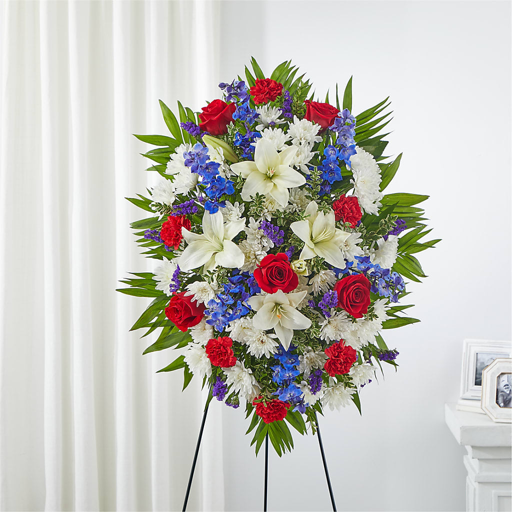 Cherished Service Standing Spray – Bruce Philp Florist, Windsor ON