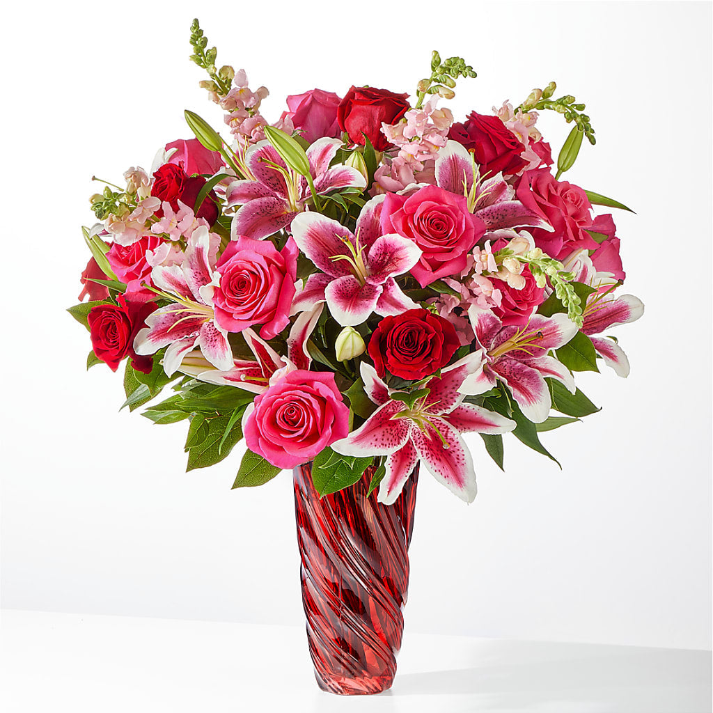 Always You Bouquet with Luxe Swirl Vase – Bruce Philp Florist, Windsor ON