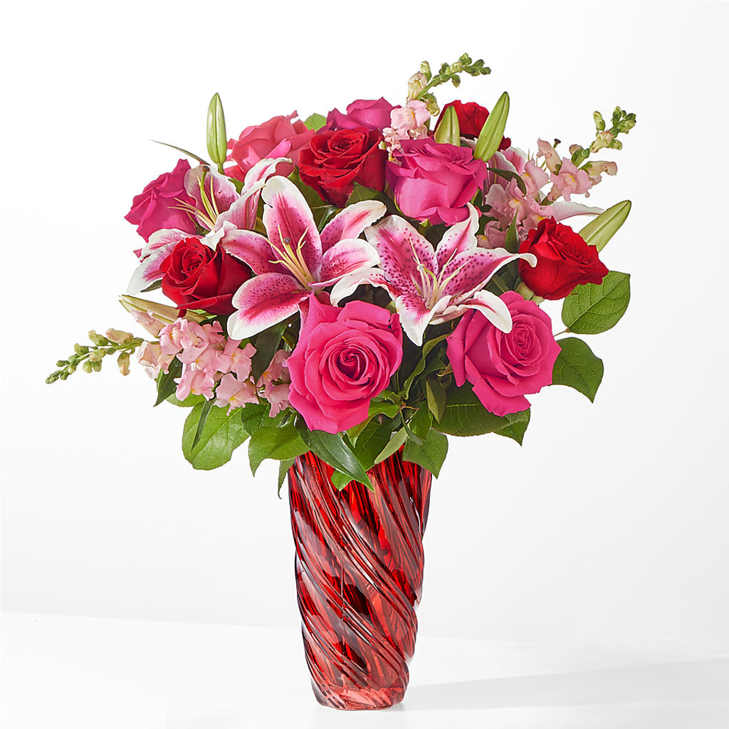 Always You Bouquet with Luxe Swirl Vase – Bruce Philp Florist, Windsor ON