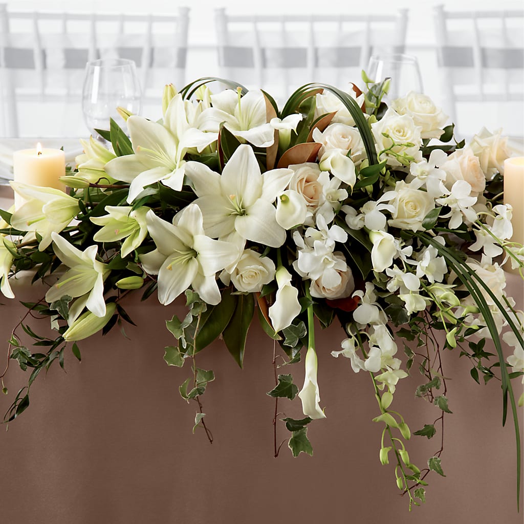 White Linen Arrangement – Bruce Philp Florist, Windsor ON