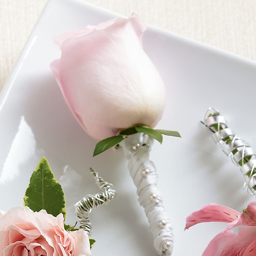 Pink Rose Boutonniere – Bruce Philp Florist, Windsor ON