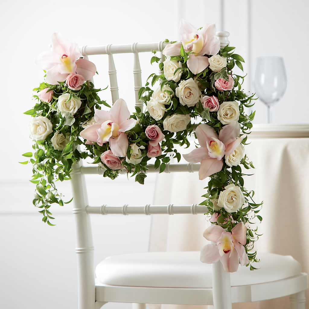 Orchid Rose Chair Décor – Bruce Philp Florist, Windsor ON