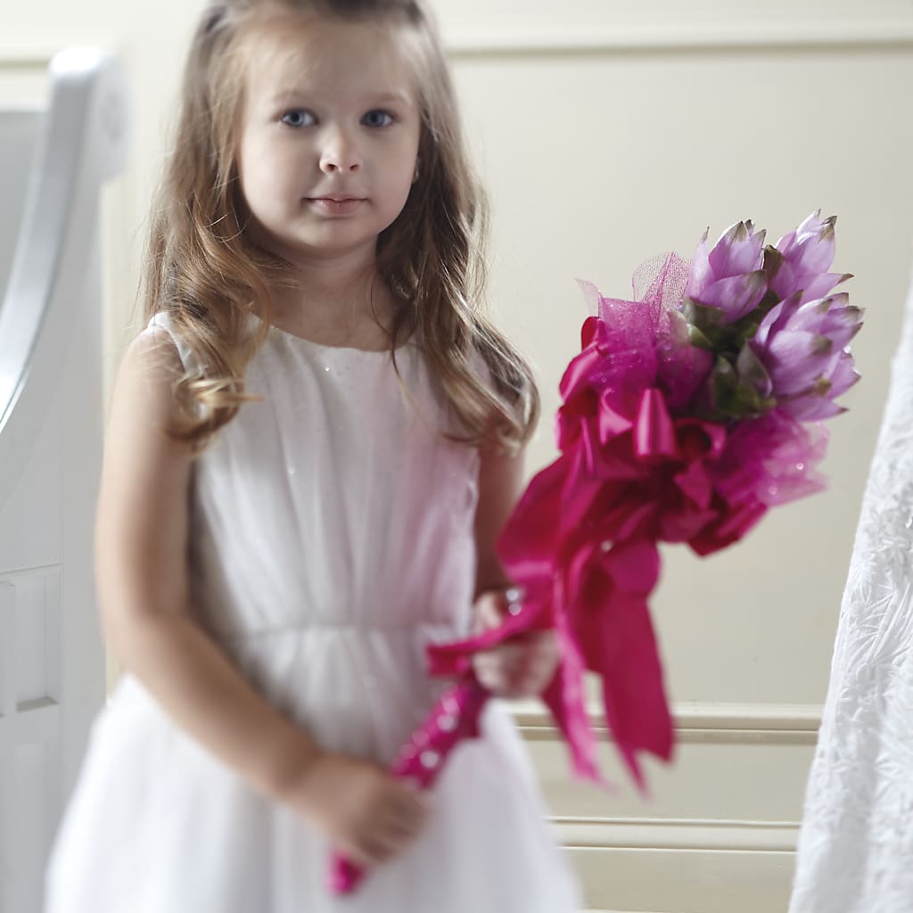 Sparkle Pink Flower Girl Bouquet – Bruce Philp Florist, Windsor ON