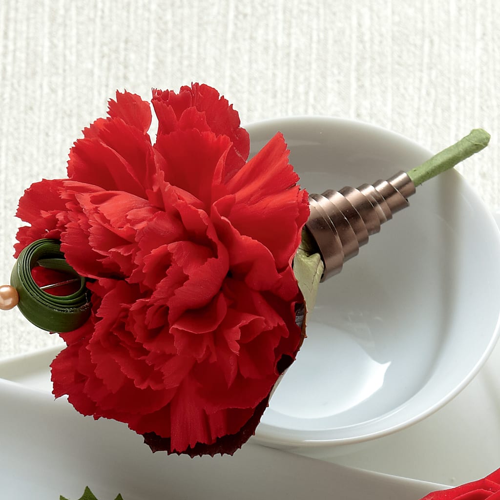 Red Carnation Boutonniere – Bruce Philp Florist, Windsor ON