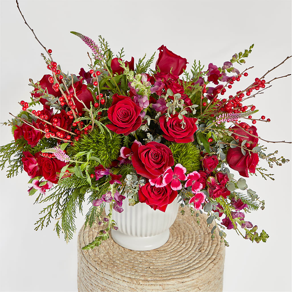 Big Red Bow Bouquet –  Bruce Philp Florist, Windsor ON