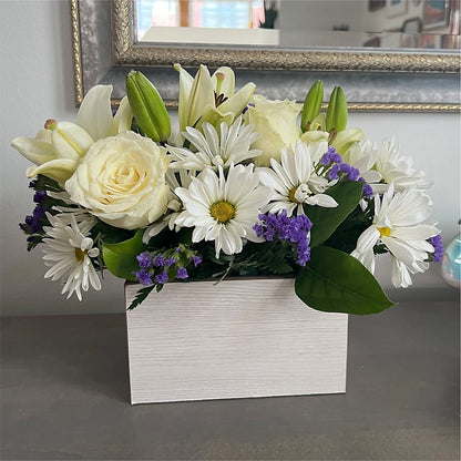 Beyond Blue Box Bouquet –  Bruce Philp Florist, Windsor ON