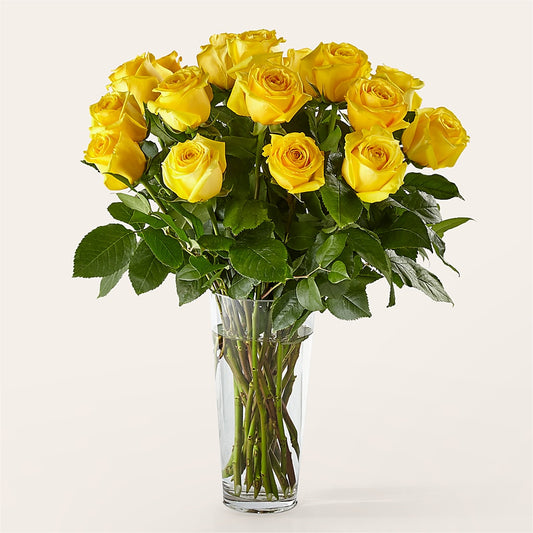 Long Stem Yellow Rose Bouquet –  Bruce Philp Florist, Windsor ON
