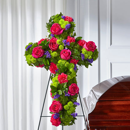 Tribute Rose Floral Cross –  Bruce Philp Florist, Windsor ON