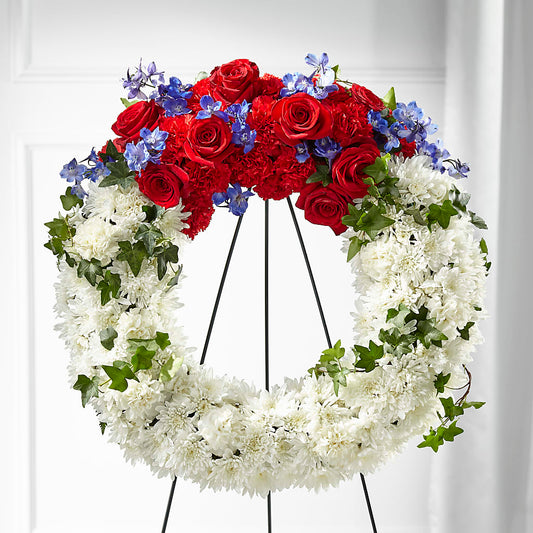 Patriotic Passion Wreath –  Bruce Philp Florist, Windsor ON