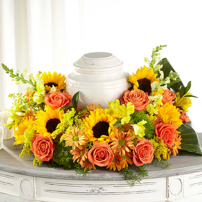 Faithful Sunflower Cremation Adornment –  Bruce Philp Florist, Windsor ON
