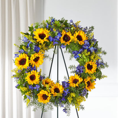 Bright Rays Wreath –  Bruce Philp Florist, Windsor ON