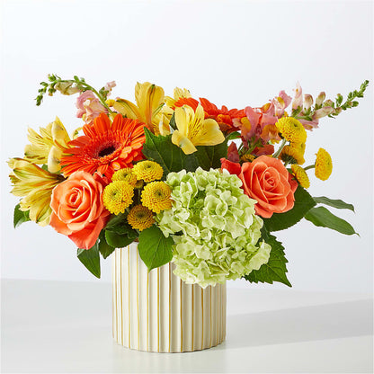 Autumn Sunshine Bouquet with Ivory Vase –  Bruce Philp Florist, Windsor ON
