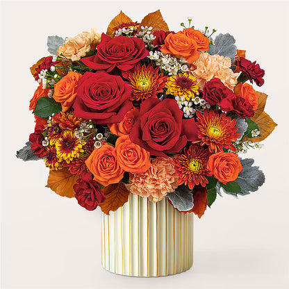 Merlot Bouquet with Ivory Vase –  Bruce Philp Florist, Windsor ON