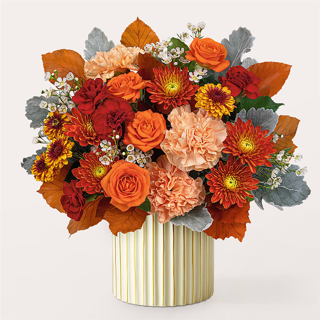 Merlot Bouquet with Ivory Vase –  Bruce Philp Florist, Windsor ON