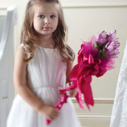 Sparkle Pink Flower Girl Bouquet –  Bruce Philp Florist, Windsor ON